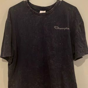 Champion acid wash shirt size large. Very clean. Comfortable. Navy blue.
